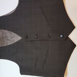 Murano brown plaid vest size medium